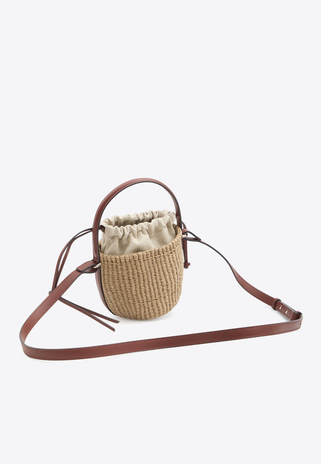 Mini Horse Medal Woven Basket Bag